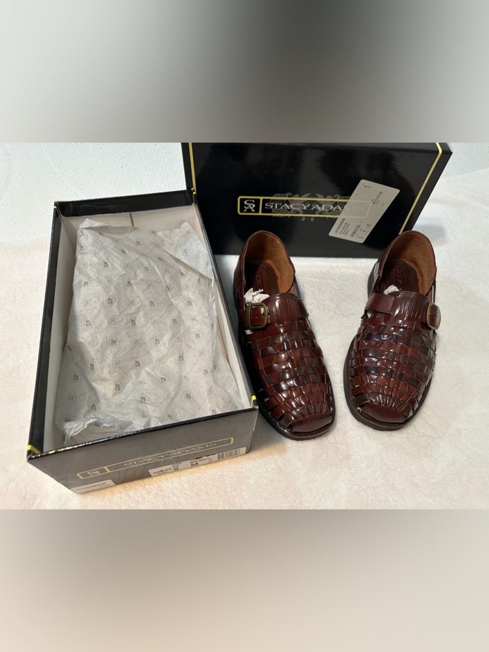 Stacy Adams Men’s Tonga Hurache Slip On Sandals - Size 9